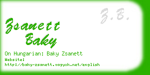 zsanett baky business card